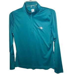 The North Face Women's Teal Quarter-Zip Top